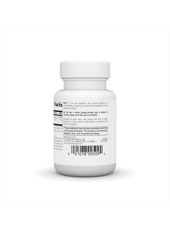 Source Naturals حمض البانتوثينيك 100 ملغ مكمل غذائي فيتامين ب-5 - 100 قرص - Image 3