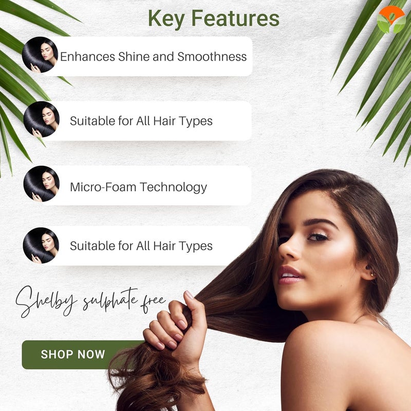 Shelby SulphateFree Shampoo with Onion Oil Black Seed Oil and Aloevera Vegan All Hair Types 200 ml - Image 4