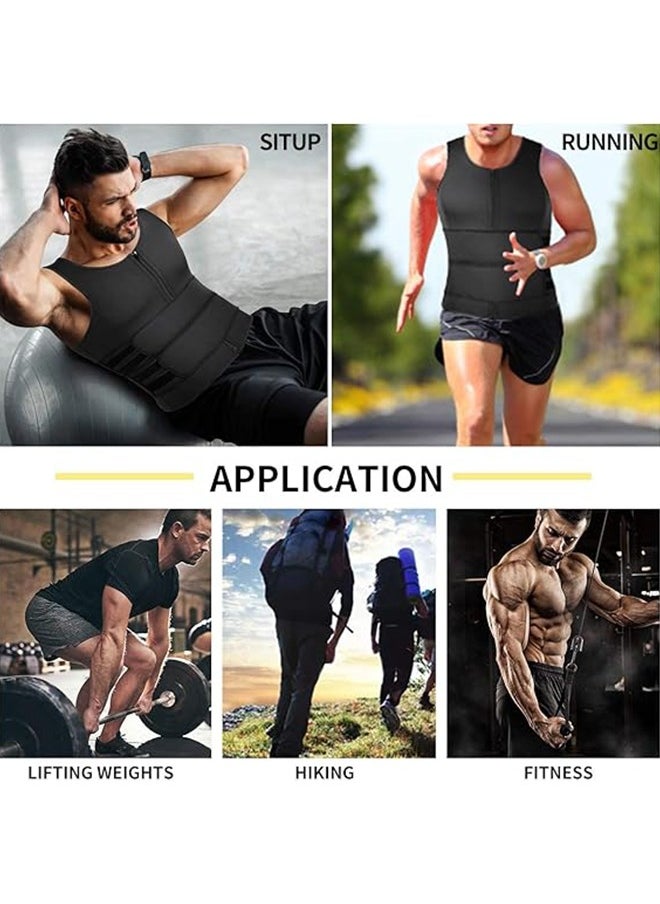 GRKC Men's Slimming Vest Body Shaper with Double-Breasted Tummy Control, Beer Belly Concealment, Heat Retention, Tight Fit Sports Sauna Vest for Gym Workout  - Image 5
