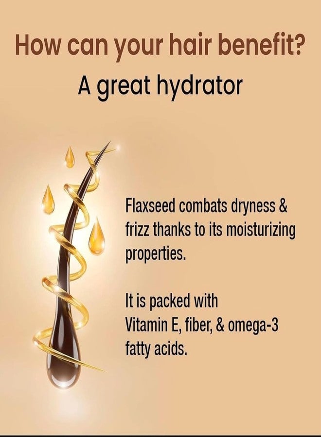 PSMS Flaxseed Gel With Vitamin E For Hair & Skin, Strengthens & Nourishes Hair (300 ml) - Image 3