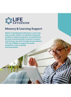 Life Extension Dmae Bitartrate Dimethylaminoethanol Supplement For Brain Health Focus And Memory Support Essential Neurotransmitter Choline Production Nongmo Glutenfree Vegetarian 200 Capsules  - Image 5