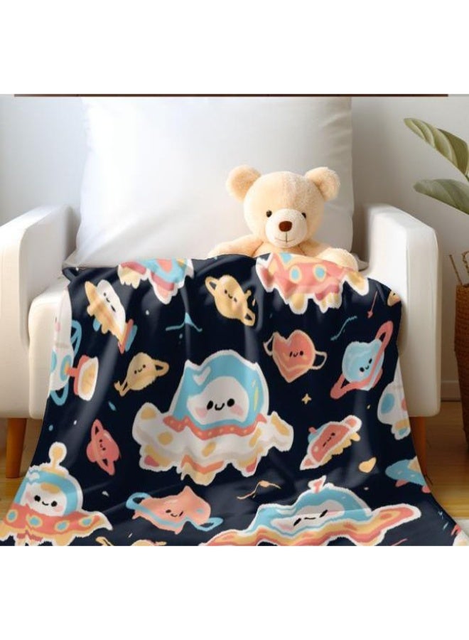 عام بطانية رقيقة من الفانيلا الكرتونية للأطفال والرضع (دافئة ومريحة، ومناسبة للنوم والألعاب) 70 سم * 100 سم - Image 3