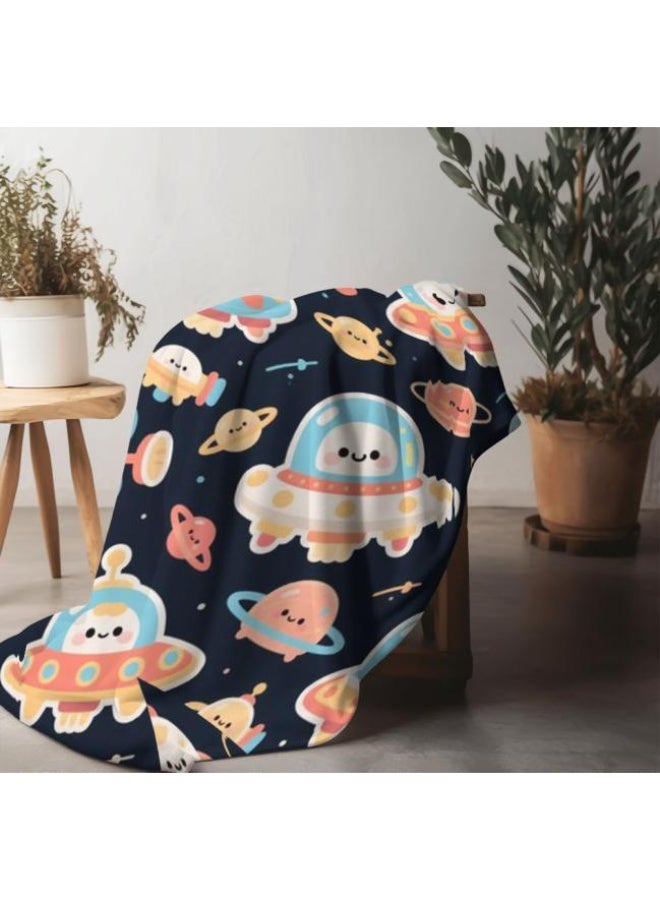 عام بطانية رقيقة من الفانيلا الكرتونية للأطفال والرضع (دافئة ومريحة، ومناسبة للنوم والألعاب) 70 سم * 100 سم - Image 5