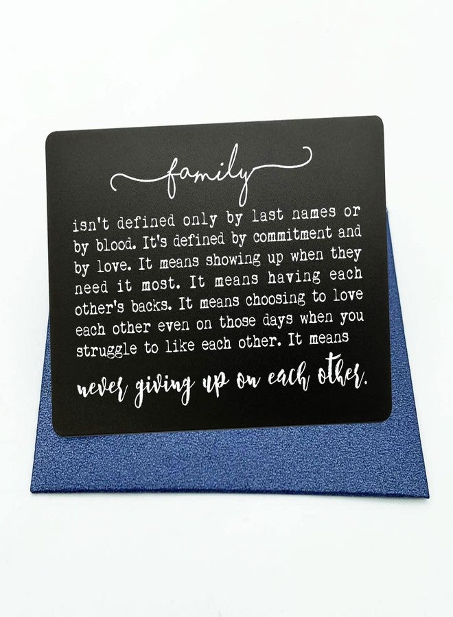 OFlyDesigns Family Isn't Defined Only By Last Names or By Blood, Wallet Insert Card Gift For Family, Friendship Gifts, Adopted Family, Gifts of Love, Never Giving Up On Each Other - Image 5