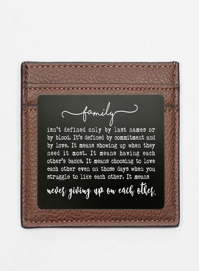 OFlyDesigns Family Isn't Defined Only By Last Names or By Blood, Wallet Insert Card Gift For Family, Friendship Gifts, Adopted Family, Gifts of Love, Never Giving Up On Each Other - Image 2