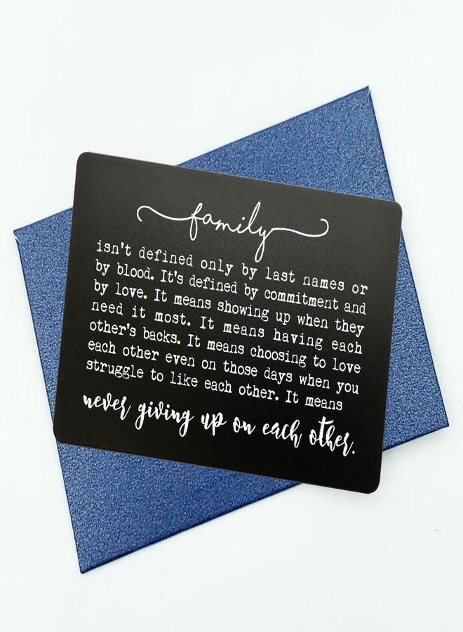 OFlyDesigns Family Isn't Defined Only By Last Names or By Blood, Wallet Insert Card Gift For Family, Friendship Gifts, Adopted Family, Gifts of Love, Never Giving Up On Each Other - Image 3
