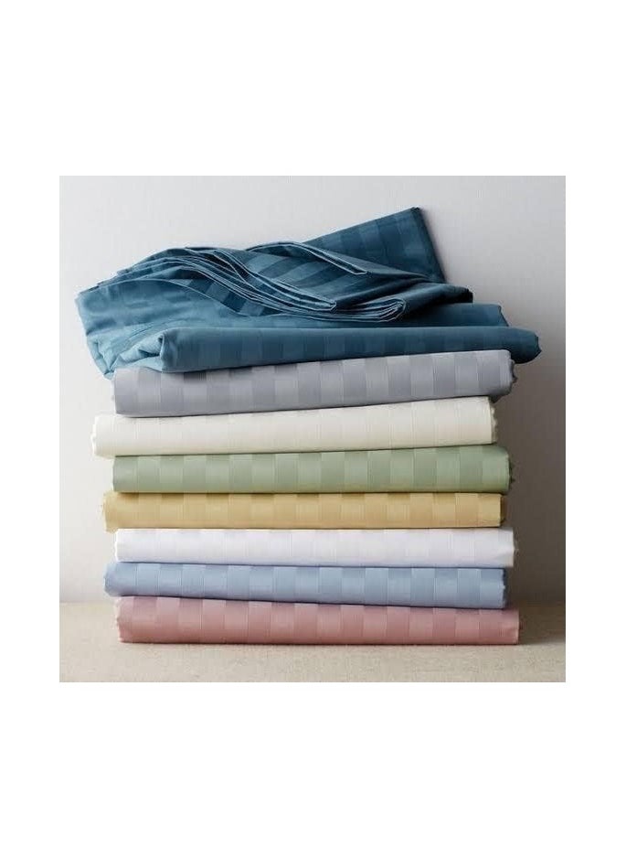 QBED - Elastic Striped Sheet Set of 3 Baby Blue - Image 1