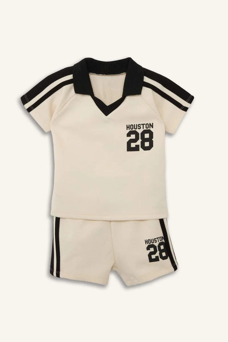 DeFacto Baby Boy Slogan Print 2 Piece Set