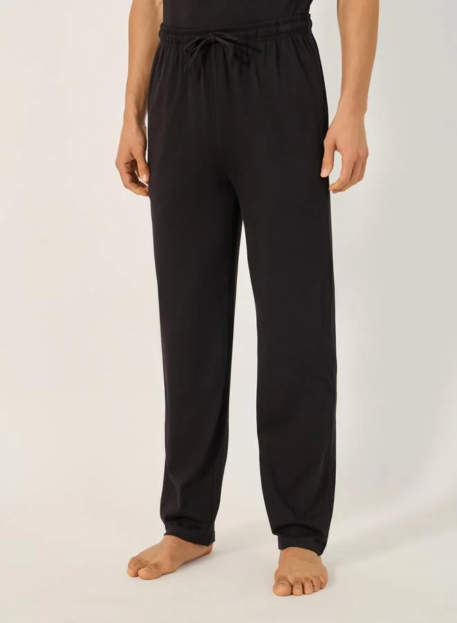 Styli Set of 2 - Solid Round Neck T-Shirt and Pyjama Set