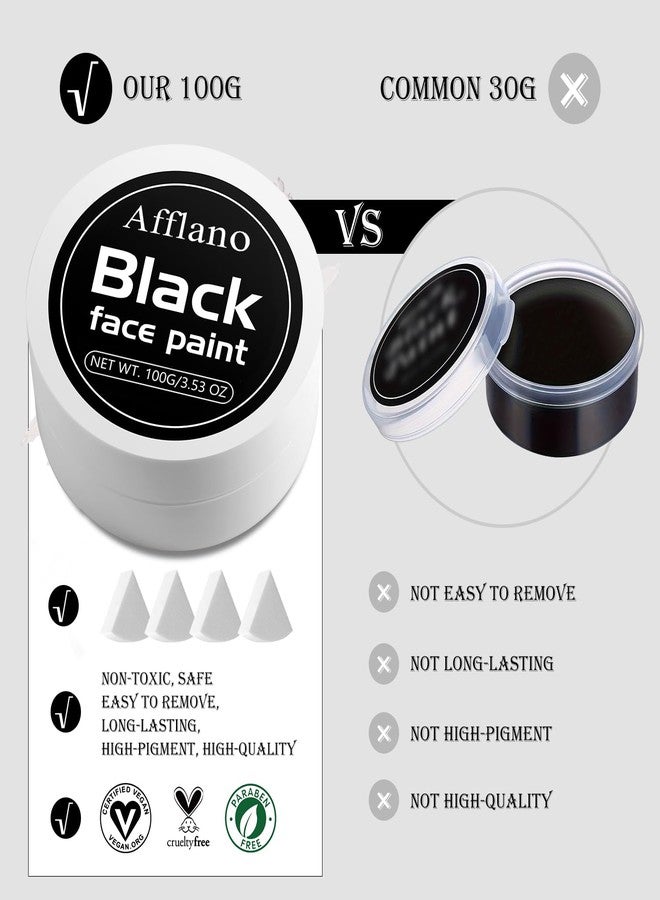 ecofavor Black and White Face Paint 6pcs Halloween Makeup Kit, Professional Oil-Based Full Coverage Cream, Non-Toxic, Easy to Remove, Long-Lasting, High-Pigment, Face & Body Painting Kits for Cosplay, Stage - Image 3