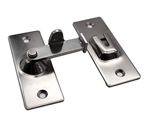 dingchi Large 90 Degree Right Angle Door Lock Buckle Security Door Lock, Stainless Steel Door and Window Lock bar Bolt barn Sliding Door Lock Sliding Latch - Image 4