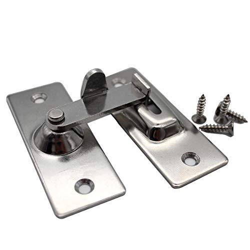 dingchi Large 90 Degree Right Angle Door Lock Buckle Security Door Lock, Stainless Steel Door and Window Lock bar Bolt barn Sliding Door Lock Sliding Latch - Image 3