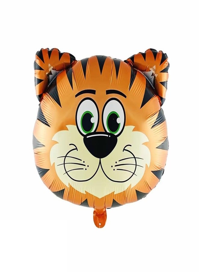 OHLIGEI 5PCS Tiger Foil Balloons Tiger Shaped Mylar Balloon for Woodland Animals Themed Birthday Party Decorations - Image 2