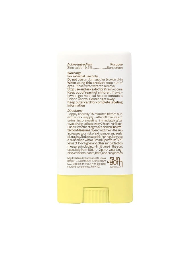 Sun Bum Baby Bum Mineral SPF 50 Sunscreen Stick - Hawaii 104 Act Compliant (Without Octinoxate & Oxybenzone) - UVA/UVB Face and Body Protection - Unscented for Sensitive Skin - Travel Size 0.45 Oz - Image 2