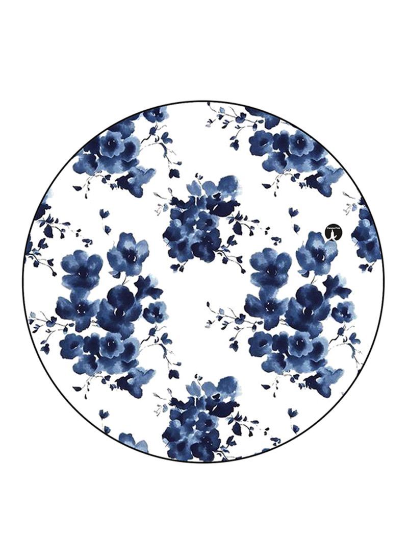 RKN Flowers Printed Mouse Pad  Round  Multicolour