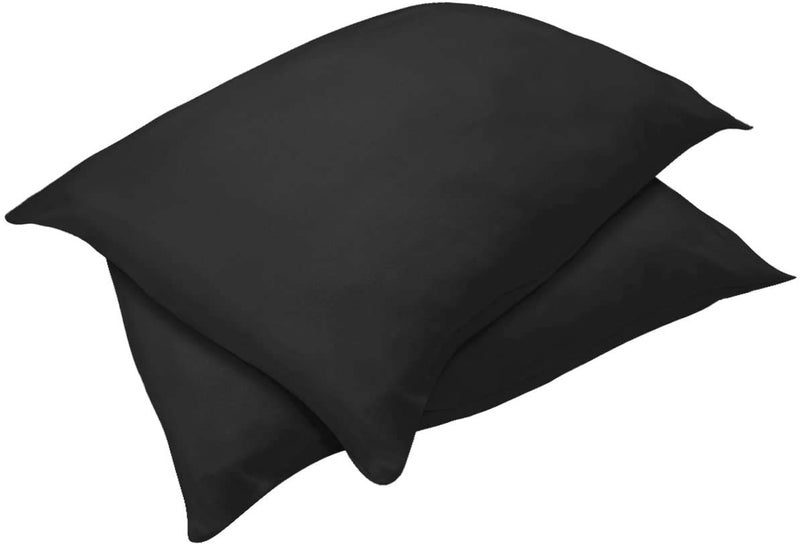 Betty Dain Stretch Jersey Universal Pillowcase - One Size Fits All Pillows, 100% Jersey Knit Cotton Pillowcase, Soft Covering for Standard and King Pillows, Zipper Closure, Black, 2 Per Pack - Image 5