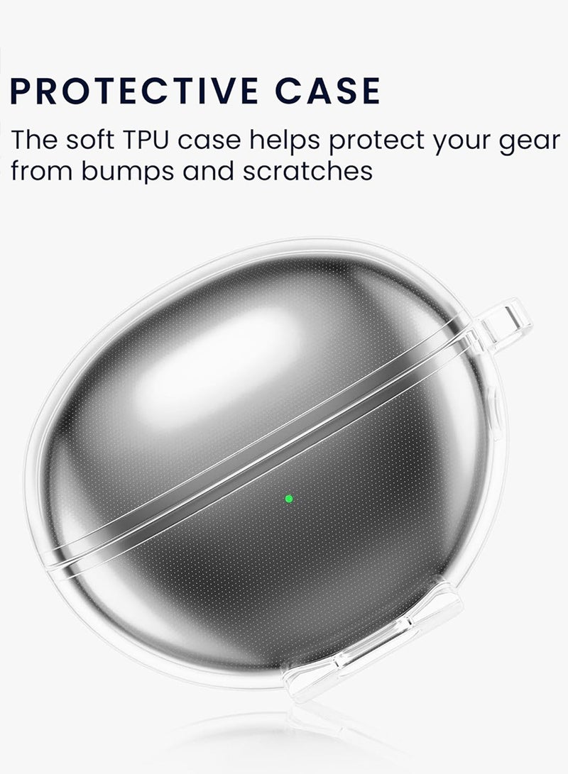 Transparent for Huawei FreeBuds Pro 4 Case, with Cleaning Kit and Lanyard, Soft TPU Cover  - Image 3