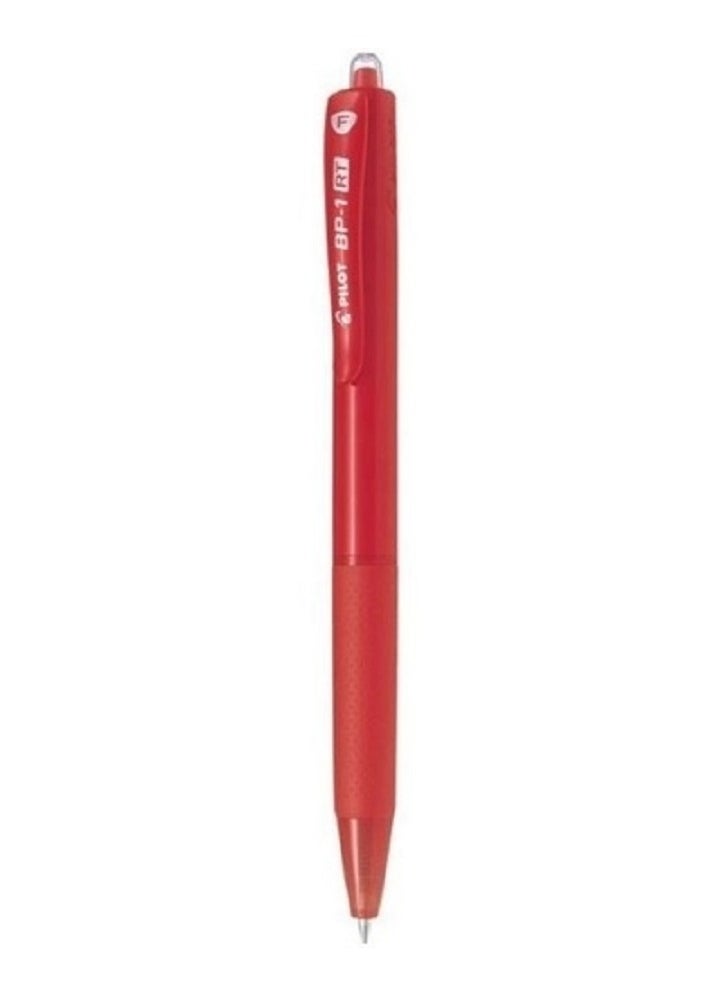 PILOT Pilot BP-1 RT 0.7mm Fine Tip Ball Pen with Soft Rubber Grip / Red Ink, Pack of 1  - Image 1