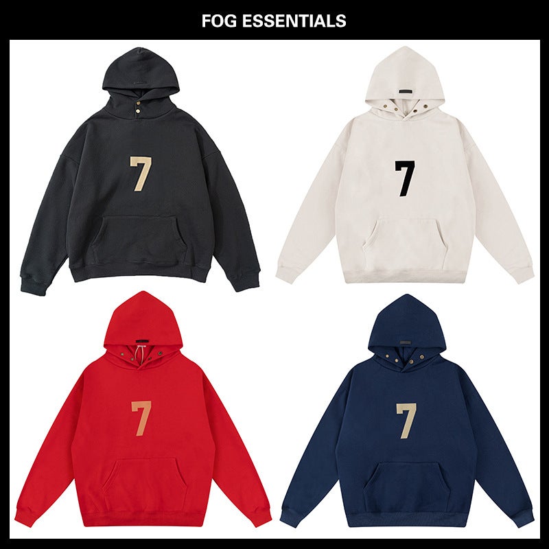 FOG ESSENTIALS Velvet 7 Hoodie Sweatshirt Black  - Image 2