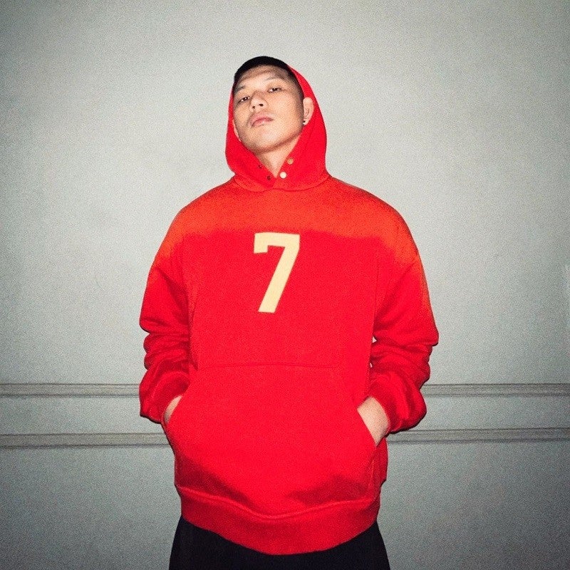 FOG ESSENTIALS Velvet 7 Hoodie Sweatshirt Black  - Image 3