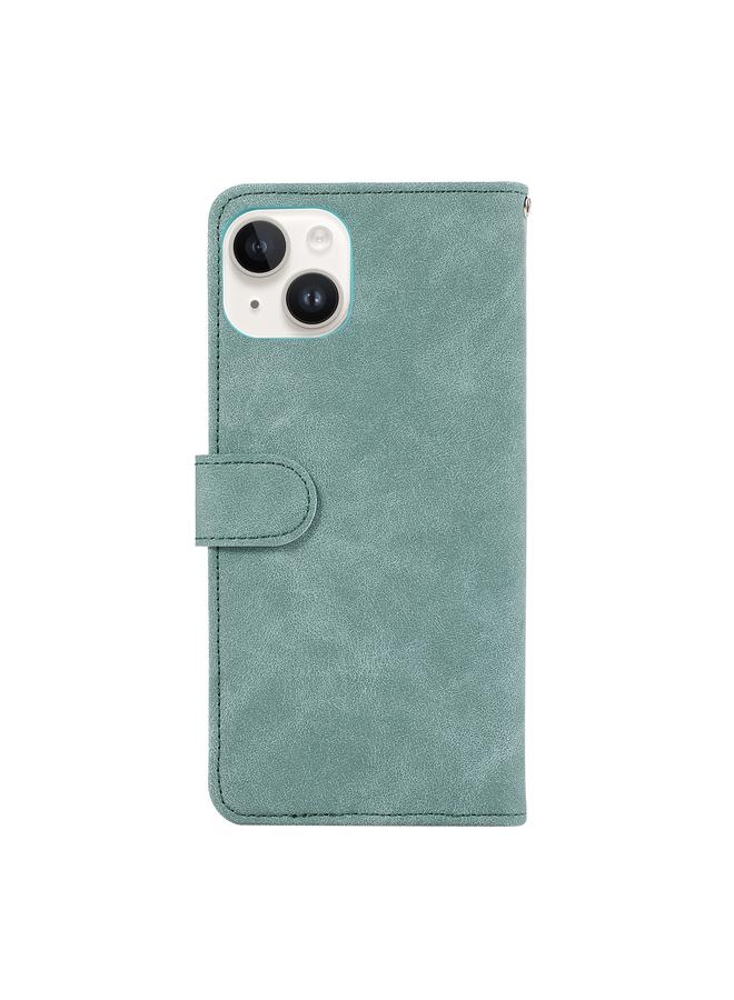 S-TOP Case For iPhone 14 Plus ABEEL Color Block Magnetic RFID Leather Phone Case - Image 3