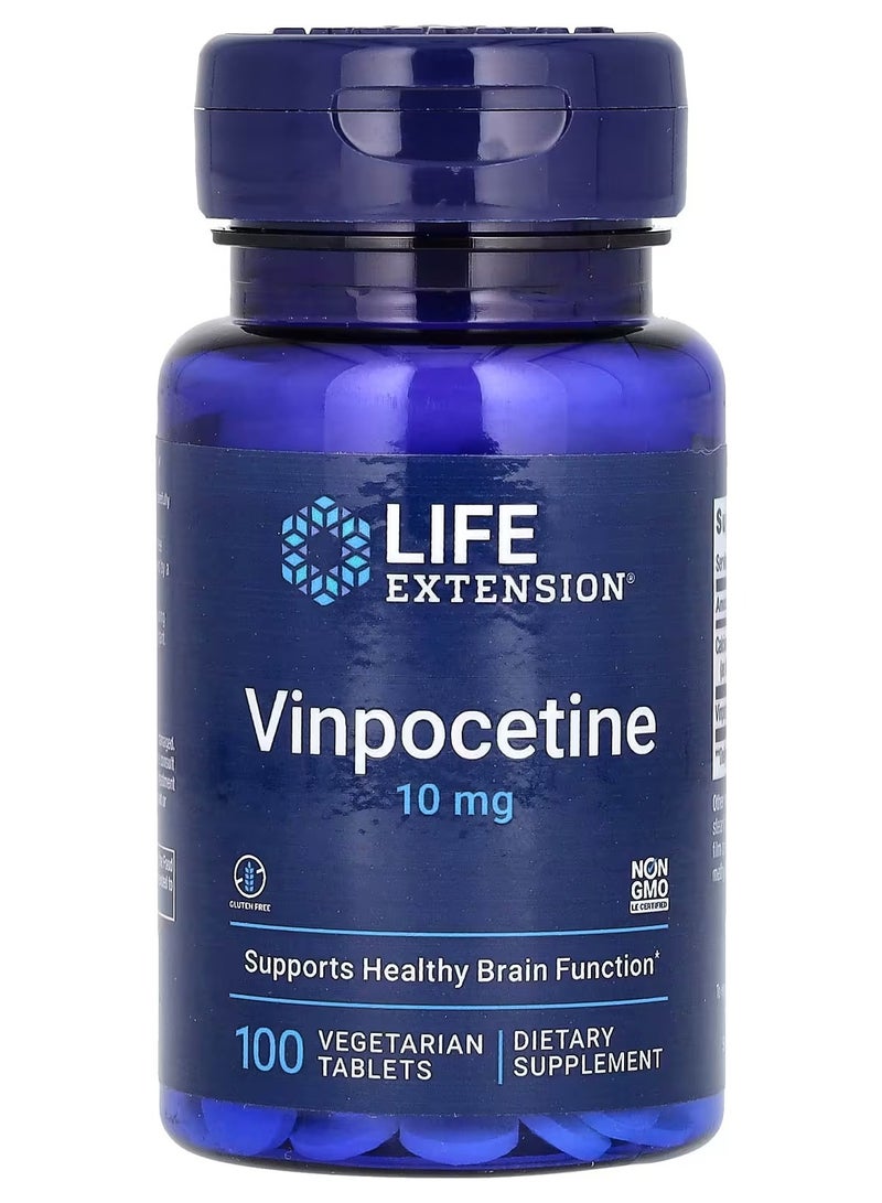 لايف إكستنشن تمديد الحياة، فينبوسيتين، 10 ملغ، 100 قرص نباتي - Image 1