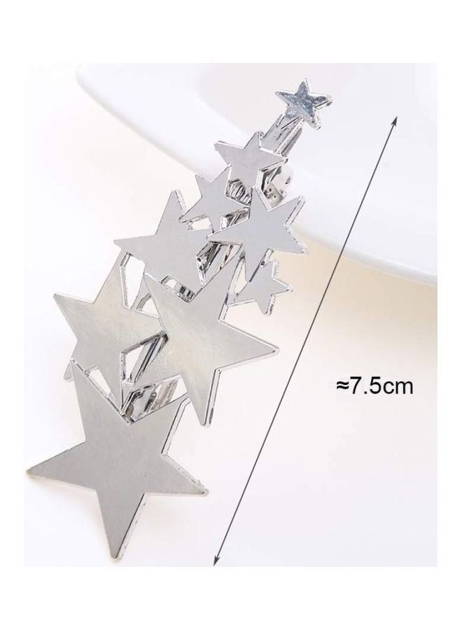 NIBEMINENT 5-Piece Star Barrettes Jewelry Hair Accessories Silver - Image 5