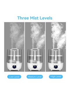 Perfin Air Humidifier, 4L Smart Humidifier with Remote & Touch Control, Adjustable Mist 360° Dual Nozzle,  Constant Humidity Mode and Timer, Essential Oil Function, Cool Mist Humidifier Air Purifier for Bedroom, Baby  - Image 5