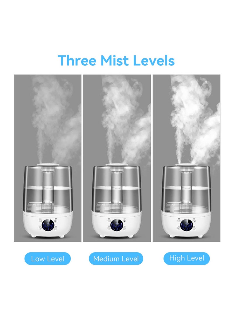 Perfin Air Humidifier, 4L Smart Humidifier with Remote & Touch Control, Adjustable Mist 360° Dual Nozzle,  Constant Humidity Mode and Timer, Essential Oil Function, Cool Mist Humidifier Air Purifier for Bedroom, Baby  - Image 5