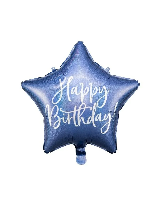 Share The Love Foil balloon Happy Birthday, 40cm, navy blue