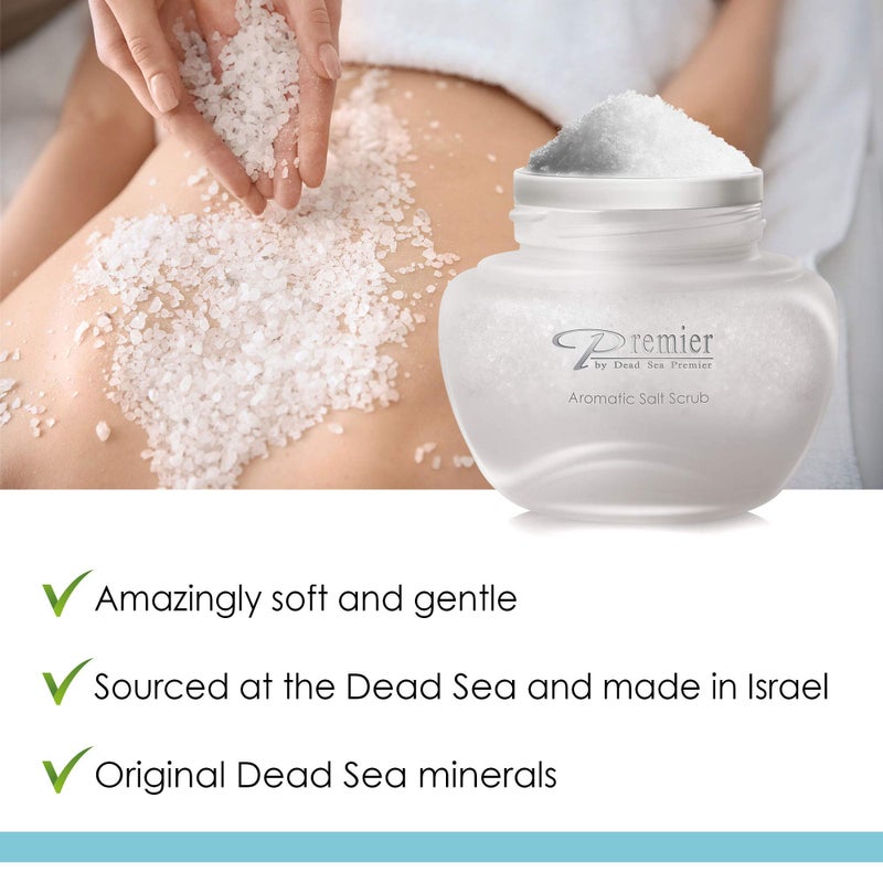 Premier Dead Sea Aromatic Salt Scrub bath salts infused with essential oils, jojoba oil, vitamin e oil, Exfoliates and Moisturizes smooth soft skin Hands, Feet & Body BREEZE SCENT 10.05FL OZ - Image 2