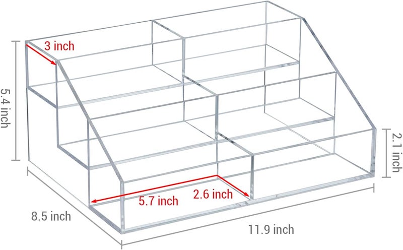MyGift 3 Tier Modern Premium Clear Acrylic Cascading CD Storage Rack, Tabletop Compact Disc Case Holder, Media Organizer Display Stand Holds Up to 36 Jewel Cases - Image 5