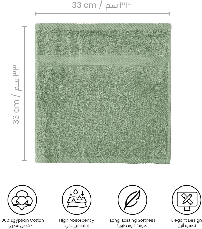 Ariika Seinna Hand towel mint 33 x 33 cm - Made out of 100% Giza 86 Egyptian Cotton, highly tensile double yarn for softness and durability. - Image 5