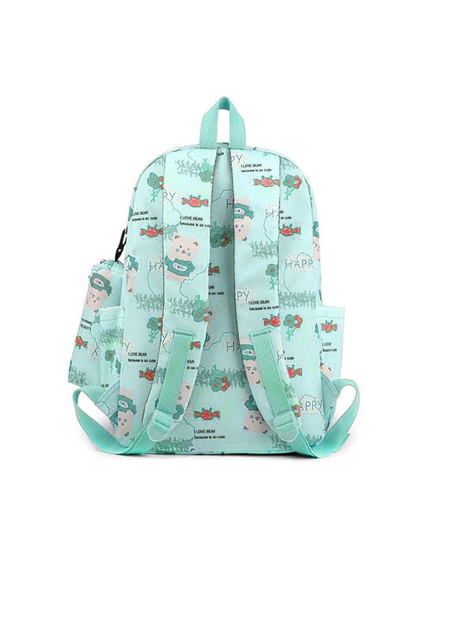 المنزل الذكي هوم سمارت إكسبلورر حقيبة ظهر فاخرة للأولاد والبنات. حقيبة بجيوب أمامية وجانبية وحافظة أقلام، هدية مثالية للأولاد والبنات. (أخضر، ٤٦*٣٠*٢٢ سم) - Image 3