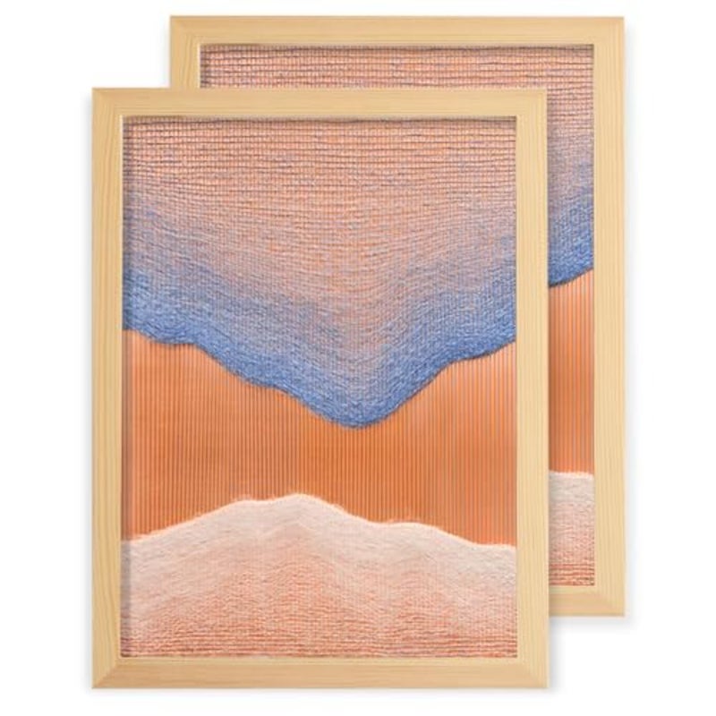 Picture Frame, A4, Wooden Picture Frame with Plexi Glass, Transparent Sheet, Large Poster/Document Frame for Family/Christmas, 21 x 29.7 cm, 2 Pieces, Natural - Image 1