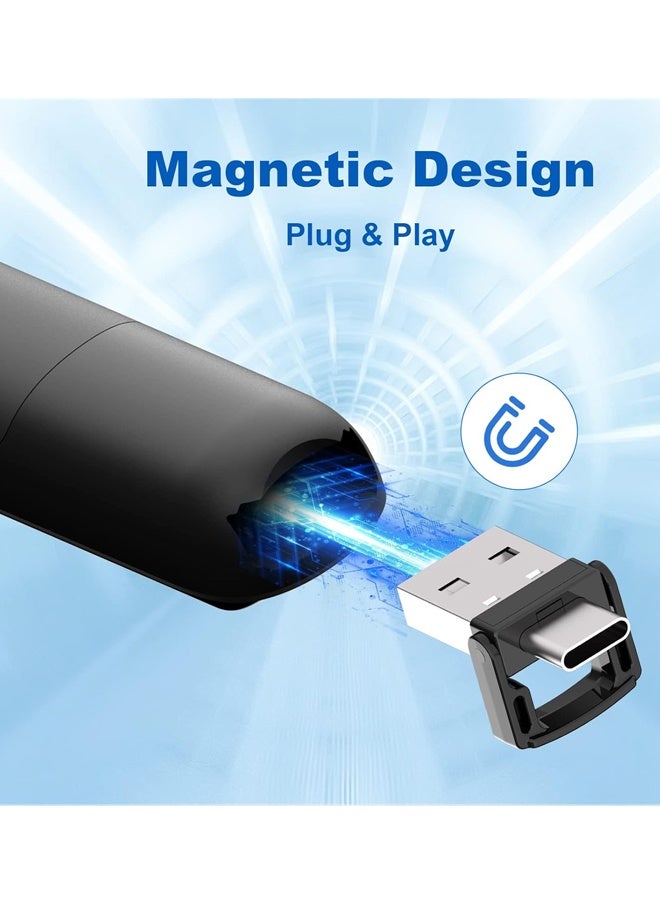 جهاز عرض تقديمي قابل لإعادة الشحن مع مؤشر، جهاز تحكم عن بعد للعرض التقديمي بعيد المدى، جهاز عرض لاسلكي لعروض PowerPoint، التحكم في الشرائح - Image 3