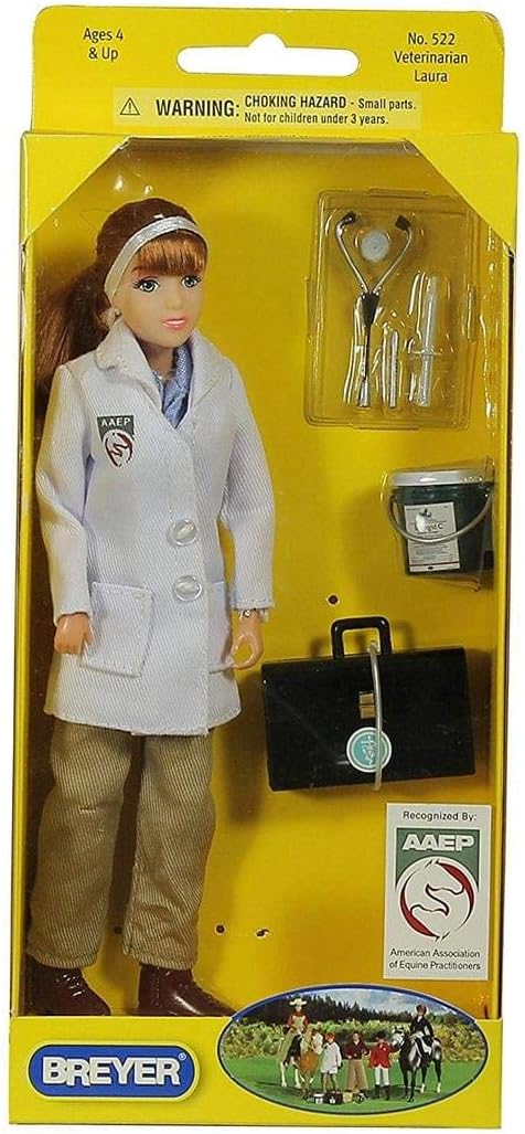 Breyer بريير طبيب بيطري تقليدي مع مجموعة أدوات بيطرية 8 شخصية لعبة - Image 4