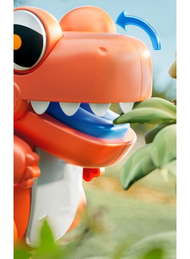 【Wind-Up Dinosaur Toy】Kids Clockwork Simulation Dinosaur Preschool Toy | For Children Aged 3+ | ABS Safe Material | Battery-Free Eco Design | Manual Opening/Closing Jaw | Storage Pouch On Back | Non-Slip Foot Design | Can Be Used As Pendant Or Decor | Develops Motor Skills & Imagination - Image 2