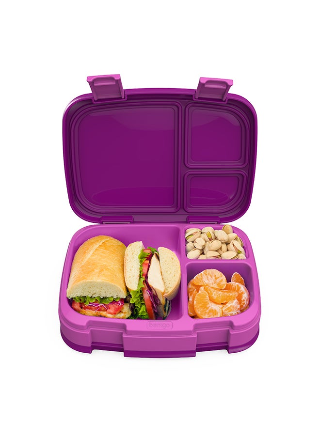Bentgo - Fresh – Leak Proof, Versatile 4 - Compartment Bento - Style Lunch Box With Removable Divider, Portion - Controlled Meals For Teens And Adults On - The - Go – Bpa - Free, Food - Safe Materials - Purple - Image 1