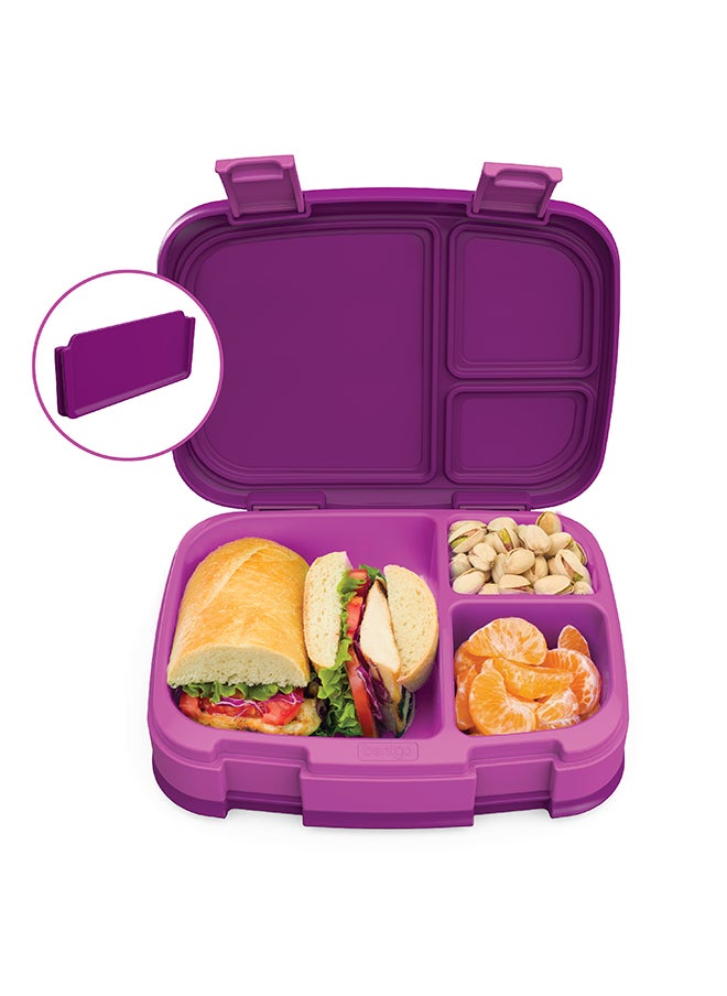 Bentgo - Fresh – Leak Proof, Versatile 4 - Compartment Bento - Style Lunch Box With Removable Divider, Portion - Controlled Meals For Teens And Adults On - The - Go – Bpa - Free, Food - Safe Materials - Purple - Image 1