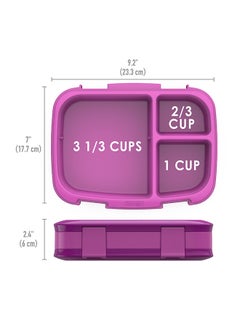 Bentgo Fresh – Leak Proof, Versatile 4 - Compartment Bento - Style Lunch Box With Removable Divider, Portion - Controlled Meals For Teens And Adults On - The - Go – Bpa - Free, Food - Safe Materials - Purple  - Image 5