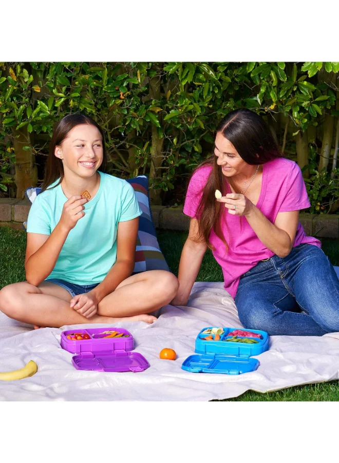 Bentgo Fresh – Leak Proof, Versatile 4 - Compartment Bento - Style Lunch Box With Removable Divider, Portion - Controlled Meals For Teens And Adults On - The - Go – Bpa - Free, Food - Safe Materials - Purple