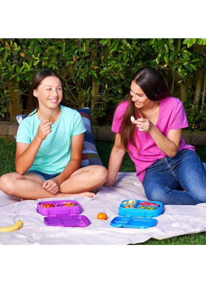 Bentgo - Fresh – Leak Proof, Versatile 4 - Compartment Bento - Style Lunch Box With Removable Divider, Portion - Controlled Meals For Teens And Adults On - The - Go – Bpa - Free, Food - Safe Materials - Purple - Image 1