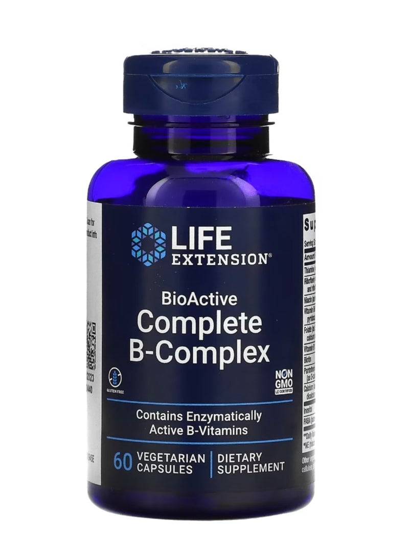 لايف إكستنشن مركب فيتامين ب النشط بيولوجيًا، 60 كبسولة نباتية - Image 1