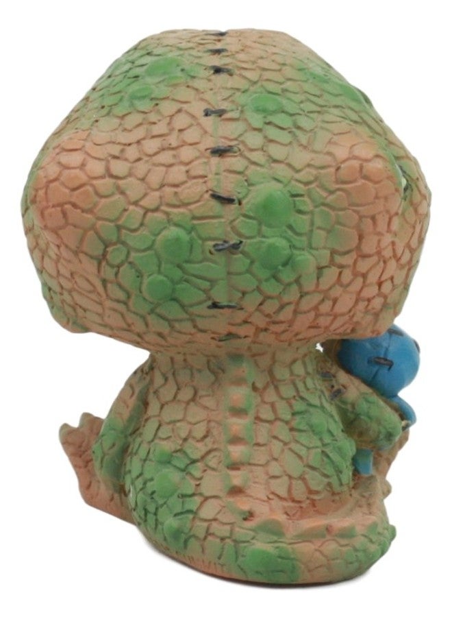 Ebros Gift Gifts & Decor Ebros Tyrannosaurus Rex Dinosaur Furrybones Figurine 3" Tall Furry Bones Skeleton in T-Rex Costume Carrying Blue Dino Doll Sit Up Collectible Decorative Toy - Image 3