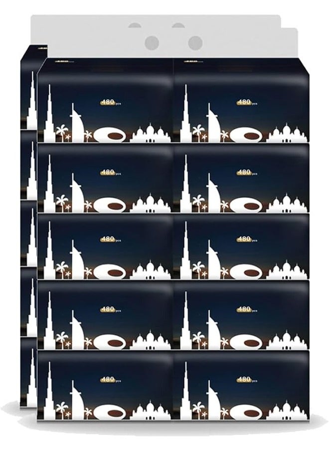 NKX Pack of 20 Premium Quality New Technology Facial Tissue 100% Raw Wood Pulp 120 Sheet X 4 Ply  - Image 1