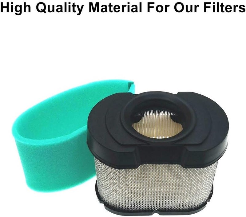MOWFILL 2 Pack 792105 Air Filter Replace for BS 276890, 4233, 5405, 5405H, 5405K, 593240, 798748 OEM Air Cleaner Cartridge with 792303 Pre Filter Fits Lawn Mower Air Cleaner Element - Image 4