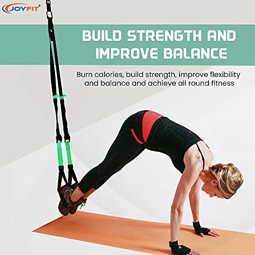 Joyfit - Suspension Training Strap with Door Anchor, Adjustable Buckles, Grip Handles, Carry Bag, for Resistance, Gym, Home, Workout, Legs, Arms, Knee, Chest Exercises for Men and Women - Image 4