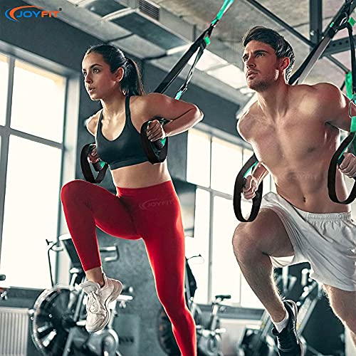 Joyfit - Suspension Training Strap with Door Anchor, Adjustable Buckles, Grip Handles, Carry Bag, for Resistance, Gym, Home, Workout, Legs, Arms, Knee, Chest Exercises for Men and Women - Image 5