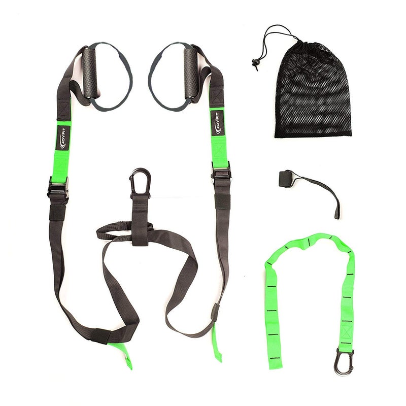 Joyfit - Suspension Training Strap with Door Anchor, Adjustable Buckles, Grip Handles, Carry Bag, for Resistance, Gym, Home, Workout, Legs, Arms, Knee, Chest Exercises for Men and Women - Image 3